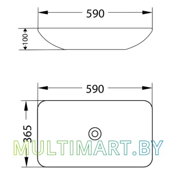 Умывальник Lauter 21540 (клапан 21190B) картинка 9